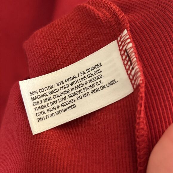 NWT A New Day Women’s Ribbed High Neck Tank Top Dark Red Size 2XL - Picture 9 of 15